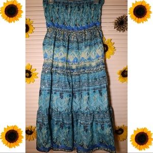 Beautiful Boho Strapless Dress